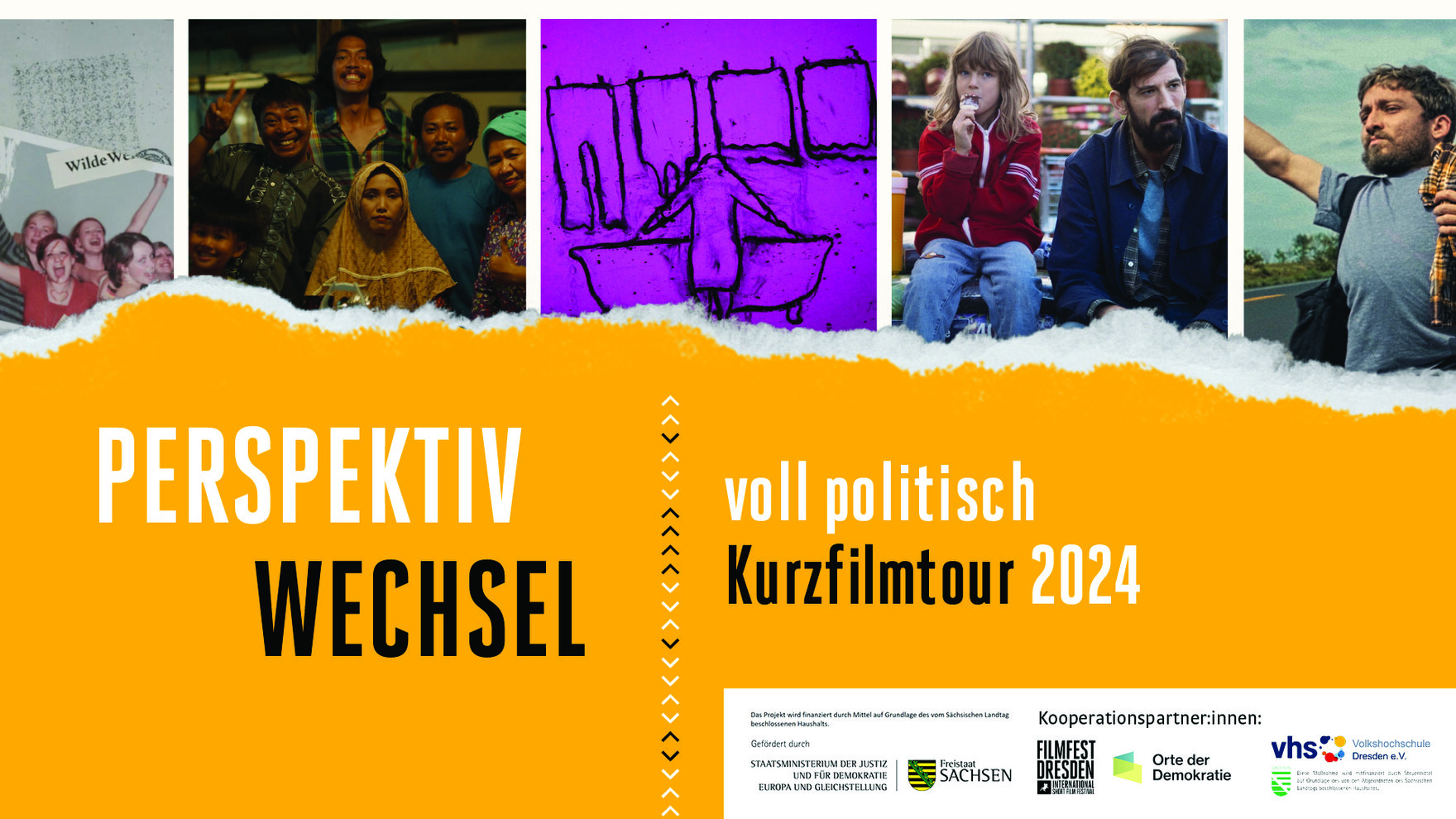 Ankündigung Kurzfilmtour "voll politisch"